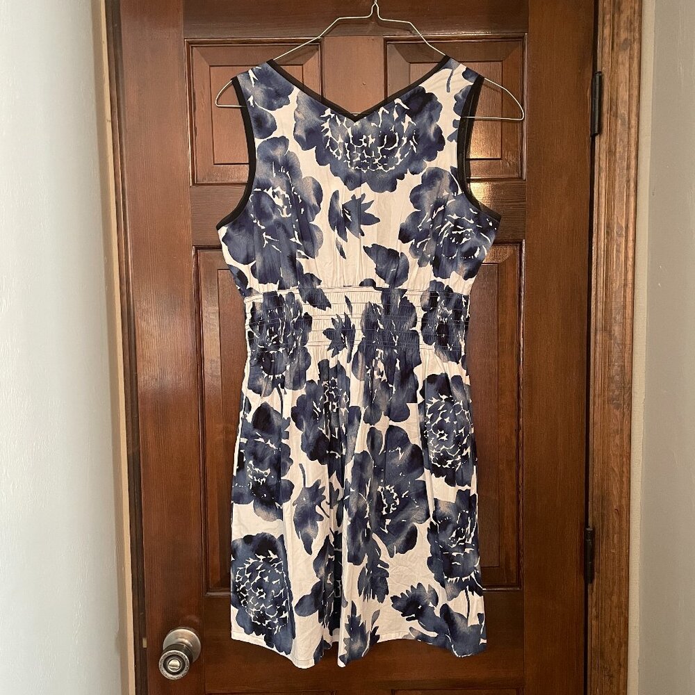 Size XL Simply Vera by Vera Wang blue white sleeveless dress - Picture 2 of 13